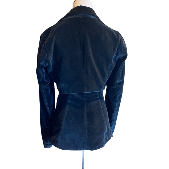 Lac et Mel By Gregor Clemens Designer Smoking Jacket Black Velvet Gothic - Picture 4 of 16